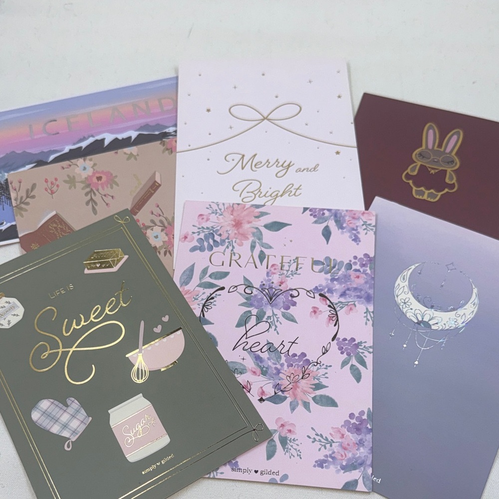 Simply Gilded Assorted Journaling Cards Set - Multicolor 4 1/4 X 6 1/4 inches